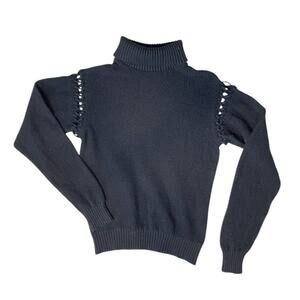 🖤 UGG Chunky Knit Turtleneck Sweater Black, Size S